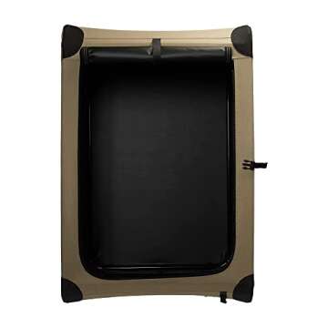 Amazon Basics Folding Soft Crate for Cat, Dog, Rabbit, Portable and Collapsible, 36 Inch, Tan, 35.8"L x 24.0"W x 24.0"H