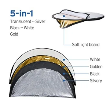 Etekcity 24" 5-in-1 Photography Reflector for Lighting