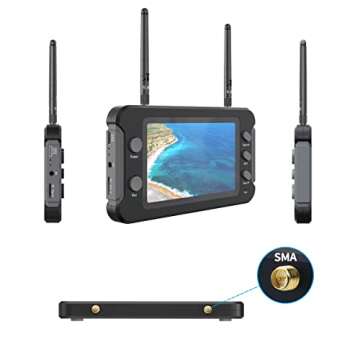 SoloGood FPV Monitor 4.3inch with DVR 5.8Ghz 40CH 800 x 480 IPS Drone Receiver Monitor Built in Batt...