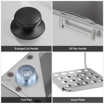 ROVSUN 22.8QT Electric Deep Fryer with Baskets and Lids