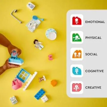 LEGO DUPLO Town Visit to The Vet Clinic Pet-Care Role-Play Toy, Dog, Cat and Veterinarian Figures, Social Emotional Learning Pretend Play Animal Set for Toddlers Aged 2 Years Old and Up, 10438