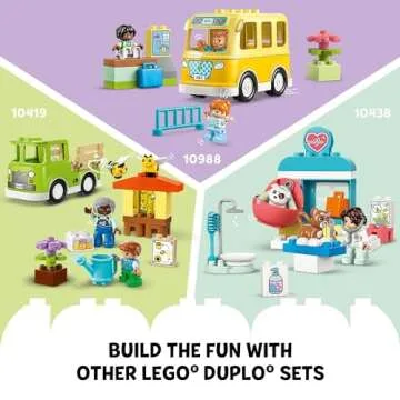 LEGO DUPLO Town Visit to The Vet Clinic Pet-Care Role-Play Toy, Dog, Cat and Veterinarian Figures, Social Emotional Learning Pretend Play Animal Set for Toddlers Aged 2 Years Old and Up, 10438