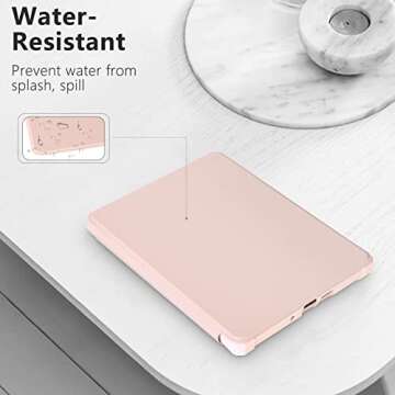 COO Case for 6.8" Kindle Paperwhite (11th Generation 2021 Release), PU Leather Slim Smart Cover for Kindle Paperwhite & Kindle Paperwhite Signature Edition with Auto Sleep/Wake (Pink)