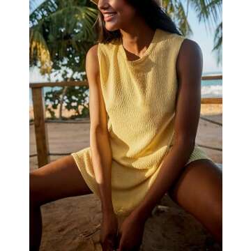 Dsewpaur Women Summer Sleeveless Sweater Set 2 Piece Outfits Knit Tank Top Mini Shorts Matching Beach Vacation Set