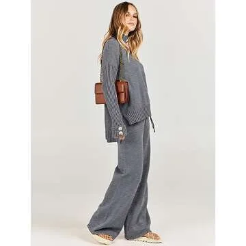 ANRABESS Women's Stylish 2 Piece Sweater Lounge Set