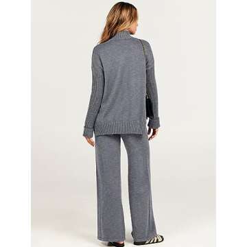ANRABESS Women's Stylish 2 Piece Sweater Lounge Set