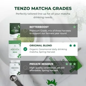 Tenzo Organic Matcha Green Tea Powder for On-the-Go Energy