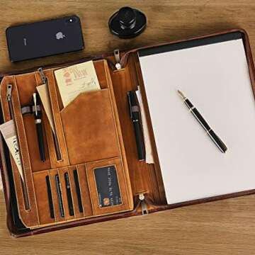 Men's Leather Portfolio Folder - Stylish & Functional