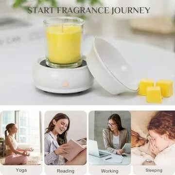 Bobolyn Wax Melt Warmer Burner Electric Scented Candle Wax Warmer, 4-in-1 Scented Wax Fragrance Melter for Home Office Bedroom Living Room Decor