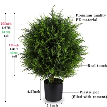 Realistic HONHDONZJP Artificial Cedar Trees for Decor