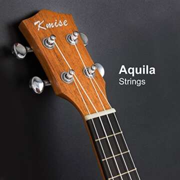 Kmise 23 Inch Concert Ukulele with Bag and Tuner