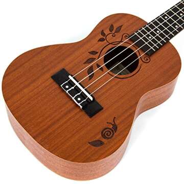 Kmise 23 Inch Concert Ukulele with Bag and Tuner