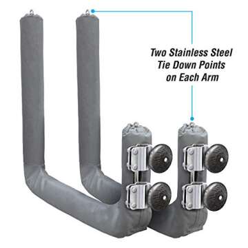 Magma Products Removable Rail Mounted Kayak/SUP Rack for Boats - 20in