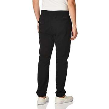 WT02 Men's Twill Jogger Pants, Black, Large