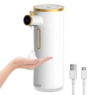 VOVGUU Automatic Soap Dispenser Touchless Foaming Hand Soap Dispenser for Bathroom 300ml/10.14OZ Sma...