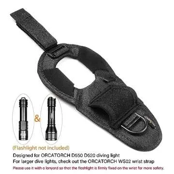ORCATORCH Hands-Free Diving Flashlight Holder for Scuba Diving