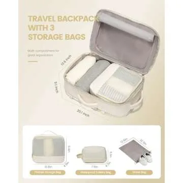 LOVEVOOK Large Travel Backpack for Women, 40L Carry on Backpack for Airplanes,TSA Personal Item Trav...