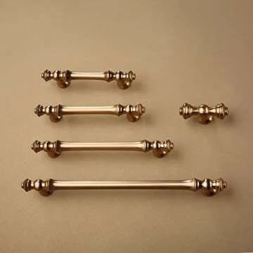 Asidrama 10 Pack 5 Inch(128mm) Champagne Bronze Kitchen Cabinet Handles,Brushed Brass Cabinet Pulls Kitchen Cabinet Hardware for Cupboard Gold Drawer Pulls