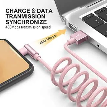 90 Degree iPhone Charger 10FT - Fast, Durable & Universal