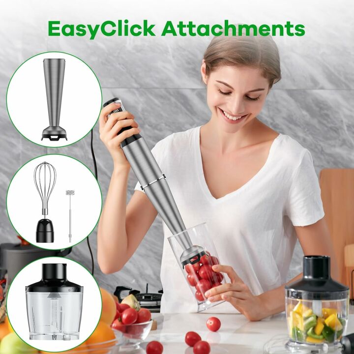 Versatile 1100W Handheld Immersion Blender