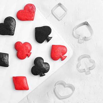 Yunko Poker"Playing Bridge" Stainless Steel Cookie Cutter Fondant Cutter 12pcs / Set, Diamond Heart