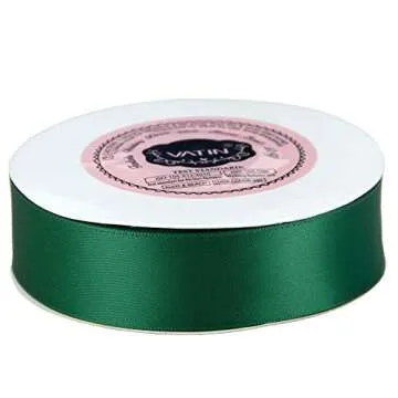 VATIN Forest Green Satin Ribbon 1" x 25 Yards for Gifts