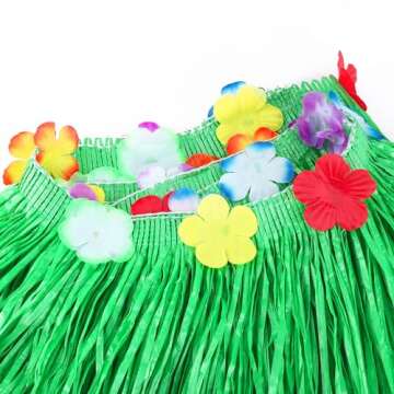 Fovths Luau Grass Table Skirt for Summer Parties