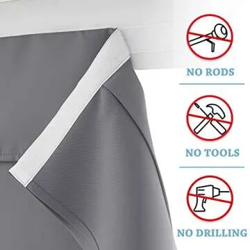 RYB HOME Blackout Door Curtain for Patio and French Doors