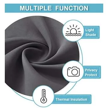 RYB HOME Blackout Door Curtain for Patio and French Doors