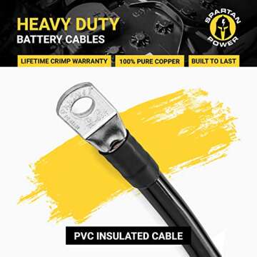 Buy Spartan Power 4 AWG Battery Cables 2 Feet Long