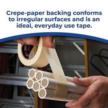 3M General Use Masking Tape 201+ 10in x 60yds for Crafting