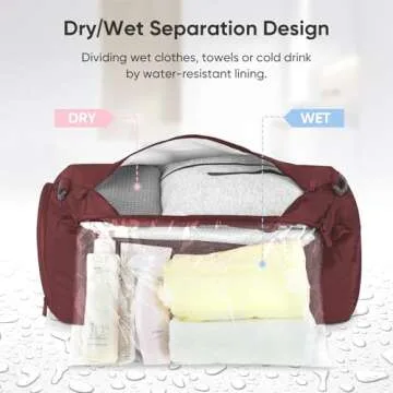 BALEINE Lightweight Waterproof Gym Bag for All Ages