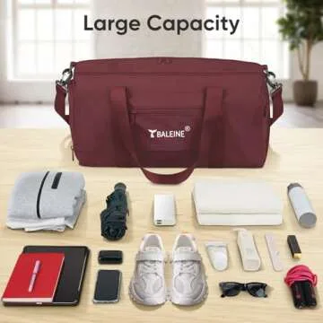 BALEINE Lightweight Waterproof Gym Bag for All Ages