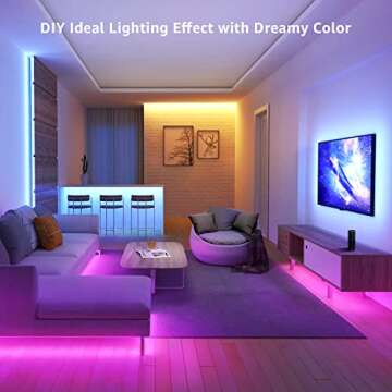 LE Smart LED Strip Lights, Music Sync Color Changing LED Tape Light, 16 Million Colors LED Lights fo...