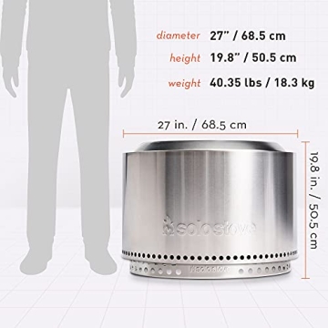 Solo Stove Yukon 2.0 Smokeless Fire Pit Outdoor Camping