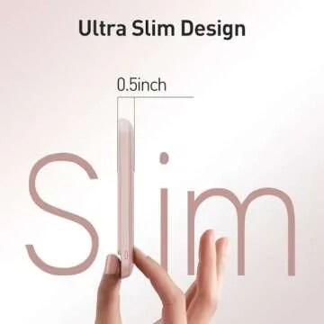 iWALK Magnetic Portable Charger,5000mAh 18W Wireless Slim Power Bank Battery Pack with LED Display a...