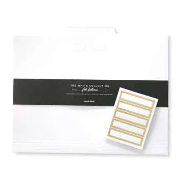 Russell+Hazel White File Folders, 12 Count, Stylish Organization with Foiled Labels