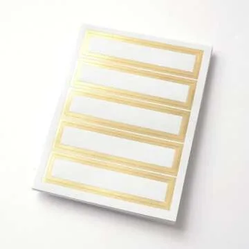 Russell+Hazel White File Folders with Foiled Labels - 12 Count