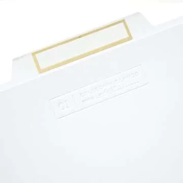 Russell+Hazel White File Folders with Foiled Labels - 12 Count