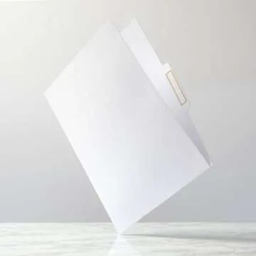 Russell+Hazel White File Folders with Foiled Labels - 12 Count