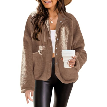 Cozy Nirovien Women's Fuzzy Fleece Jacket for Winter