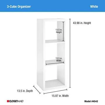 ClosetMaid 3-Cube Storage Organizer Easy Assembly White