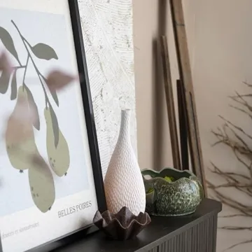 Modern White Fir Wood Putty Wall Decor Scandinavian Style