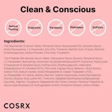 COSRX Niacinamide 15% Peptide Booster Set - Amazon Exclusive - Korean Skin Care Set, Gift Sets, Stocking Stuffers for Women, Niacinamide Serum, Face Serum