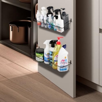 Farmhouse Metal Wire Storage Organizer Bins for Home - Set of 2