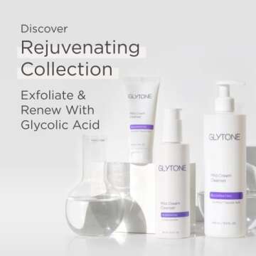 Glytone Mild Gel Exfoliating Cleanser, Pure Glycolic Acid Face Wash for Moisturizing & Rejuvenating Skin, Vegan & Fragrance-Free Face Exfoliator Scrub for All Skin Types, 13.5 fl. Oz.