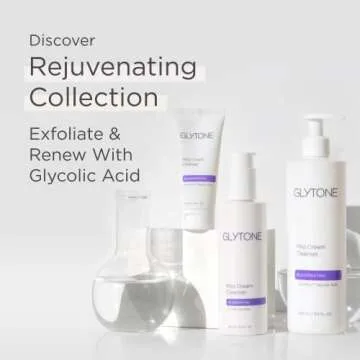 Glytone Mild Gel Exfoliating Cleanser, Pure Glycolic Acid Face Wash for Moisturizing & Rejuvenating Skin, Vegan & Fragrance-Free Face Exfoliator Scrub for All Skin Types, 13.5 fl. Oz.