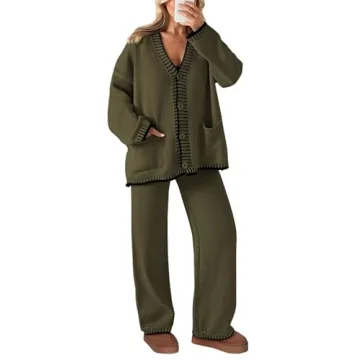 PRETTYGARDEN Women's 2 Piece Outfits Knit Matching Lounge Sets - Cozy & Stylish