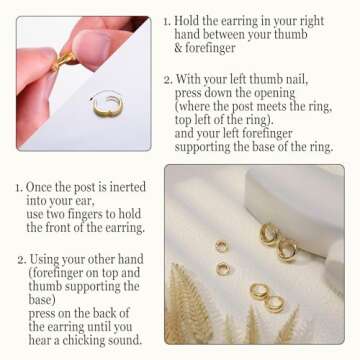 Tasiso Small Hoop Earrings for Women, Dainty 14K Gold Plated Huggie Hoop Earrings Lightweight Hypoallergenic Earring Set Cute Earrings Pack for Women Trendy Jewelry Gifts