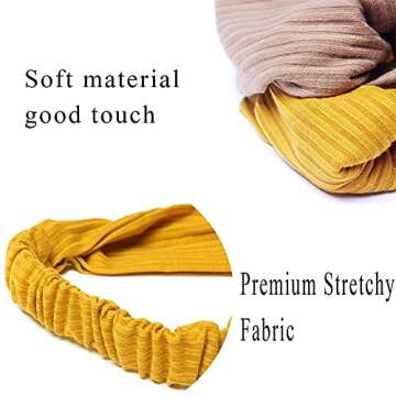 Ergonflow 10 Pack Headbands for Women Boho Bands Twisted Headband Criss Cross Head Wraps Bows Hair Accessories for Women and Girls